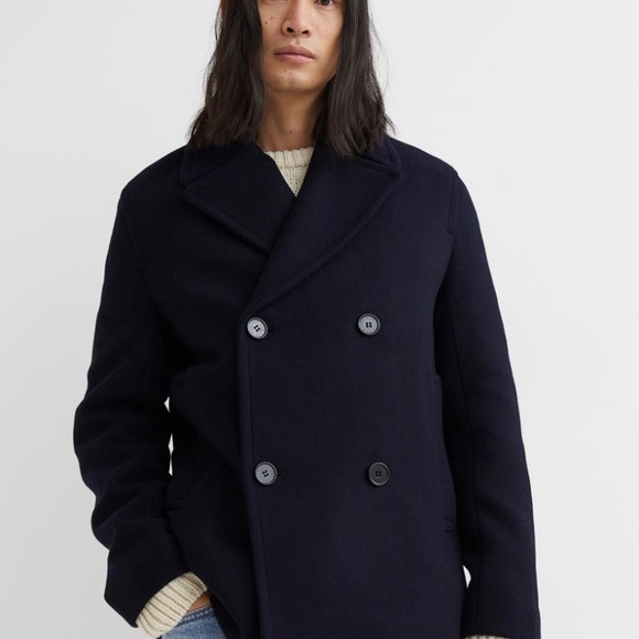 H&M Men’s wear wool double breast pea coats - Picture 2 of 7